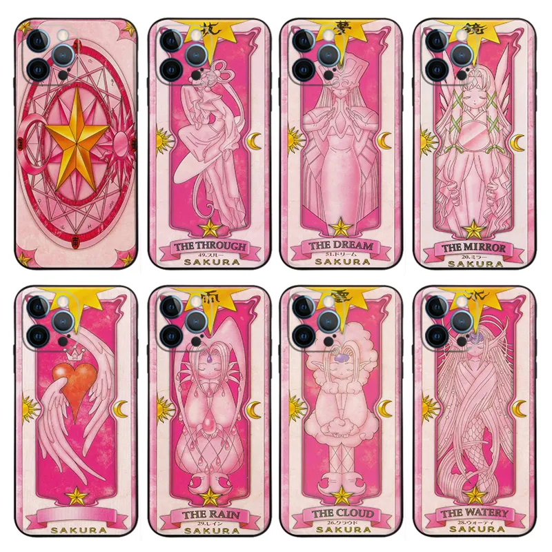 Cardcaptor Sakura Clow Card Pink Matte TPU Soft Phone Case