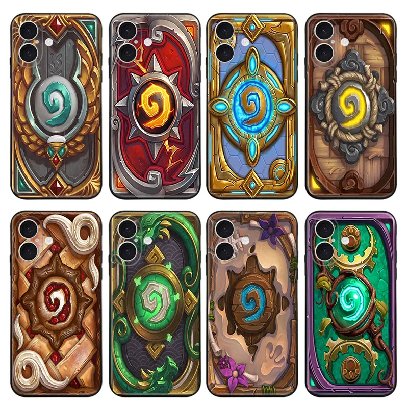 Hearthstone Card Back - World of Warcraft WoW Legend Cardback Art Frosted Matte TPU Phone Case with Lanyard