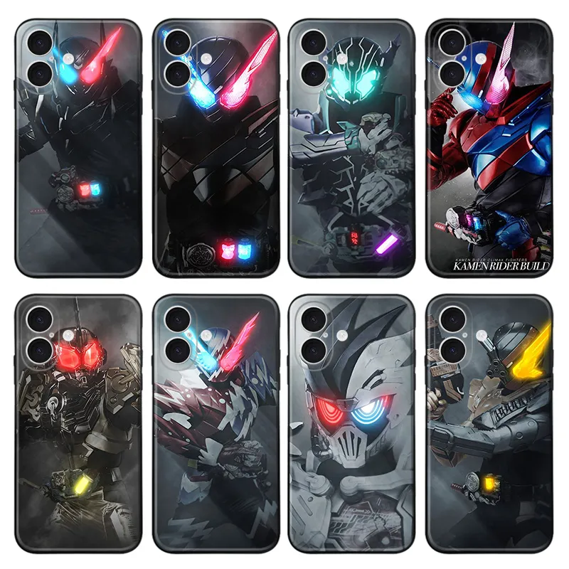 Kamen Rider Build - Tokusatsu Cross-Z Grease Rogue Glow Art Frosted Matte TPU Phone Case with Lanyard