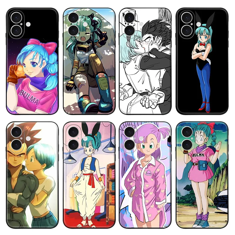 Ki Fighter Bulma VegAlien Visitora - Cute Bunny Girl Waifu Anime Frosted Matte TPU Phone Case with Lanyard