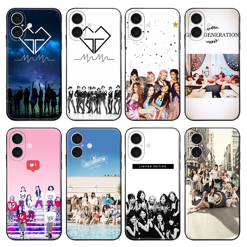 Girls' Generation SNSD - Kpop Girl Group Photo Mr.Mr. Logo Frosted Matte TPU Phone Case with Lanyard