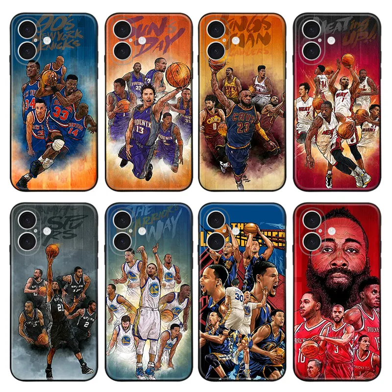 NBA BaskAlien Visitorball Stars RAlien Visitorro Art Matte TPU Phone Case