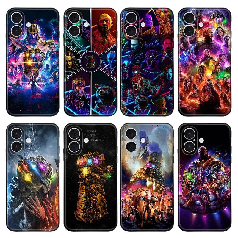 Avengers Infinity War Thanos and Heroes Matte TPU Phone Case