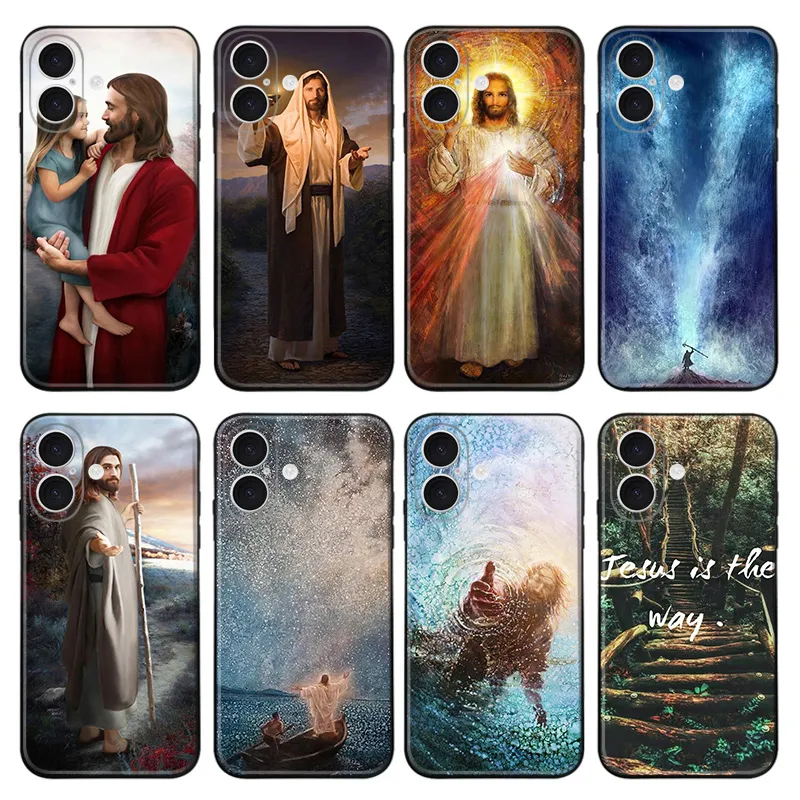 Jesus Christ - Christian Religious Faith Quote Divine Mercy Frosted Matte TPU Phone Case with Lanyard