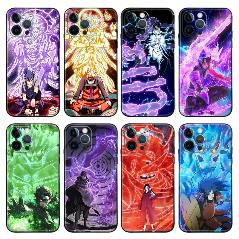 Ninja Anime Susanoo Kurama Avatar - Sasuke Ninja Anime Itachi Madara Shisui Frosted Matte TPU Phone Case with Lanyard