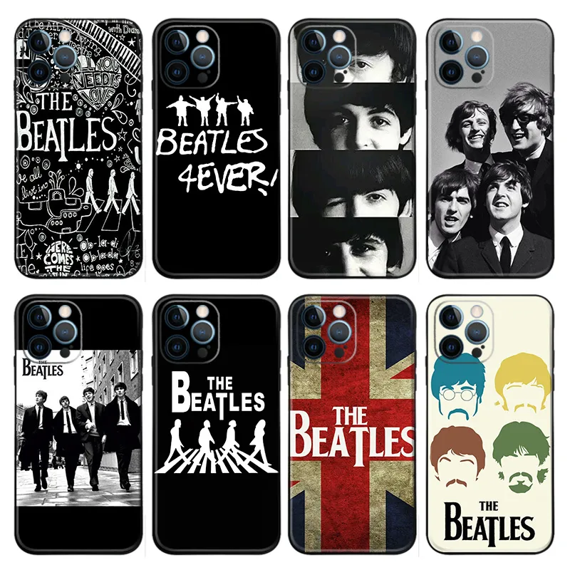 The Beatles - Vintage Rock Band Abbey Road John Lennon Frosted Matte TPU Phone Case with Lanyard