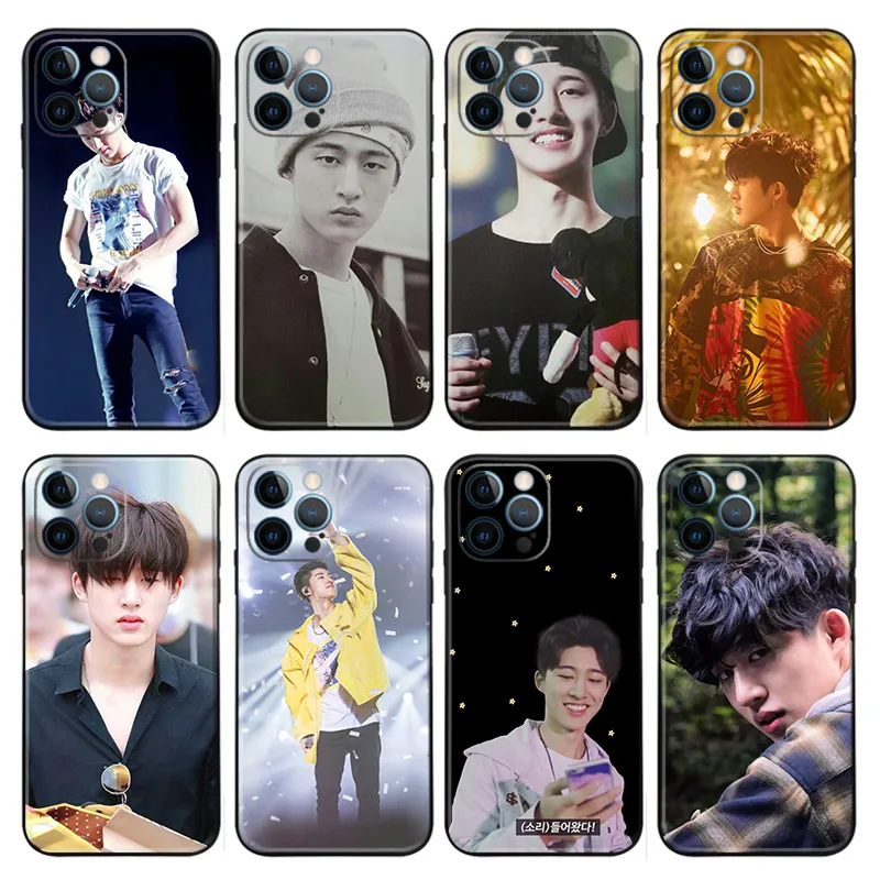 iKON B.I - Kpop Kim Hanbin Concert Portrait Photo Frosted Matte TPU Phone Case with Lanyard