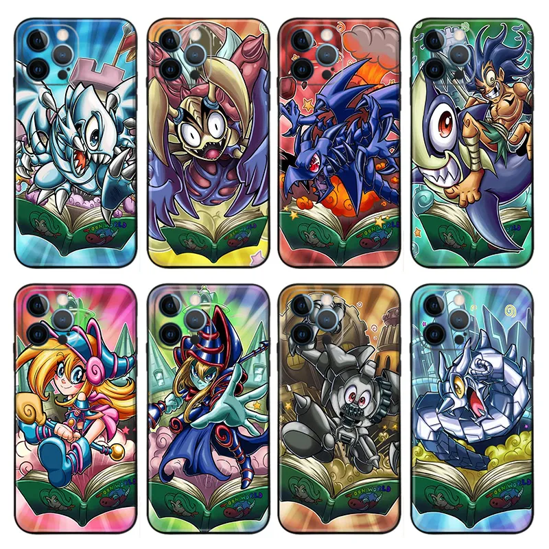 Yu-Gi-Oh Toon Monster - Blue-Eyes Dark Magician Girl Frosted Matte TPU Phone Case with Lanyard