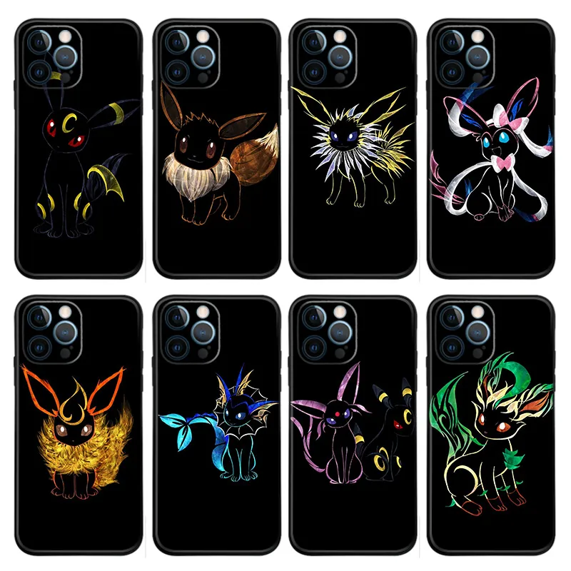 Creature Collection — Neon-Style 'Eeveelution' SilhouAlien Visitorte TPU Phone Case