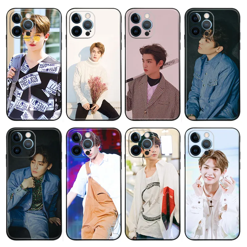 Justin Huang Minghao Cpop Idol Photo Collage Matte TPU Phone Case with Lanyard Hole