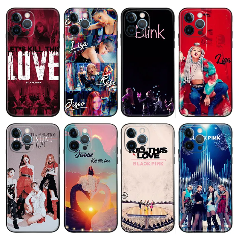 BLACKPINK Kpop Group Kill This Love Matte TPU Phone Case with Lanyard Hole