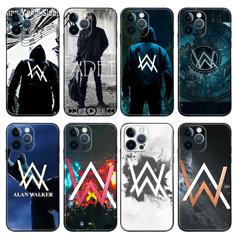 Alan Walker DJ Logo Faded Matte TPU Phone Case with Lanyard Hole