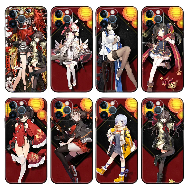 Girls Frontline Chinese New Year Matte TPU Phone Case with Lanyard Hole