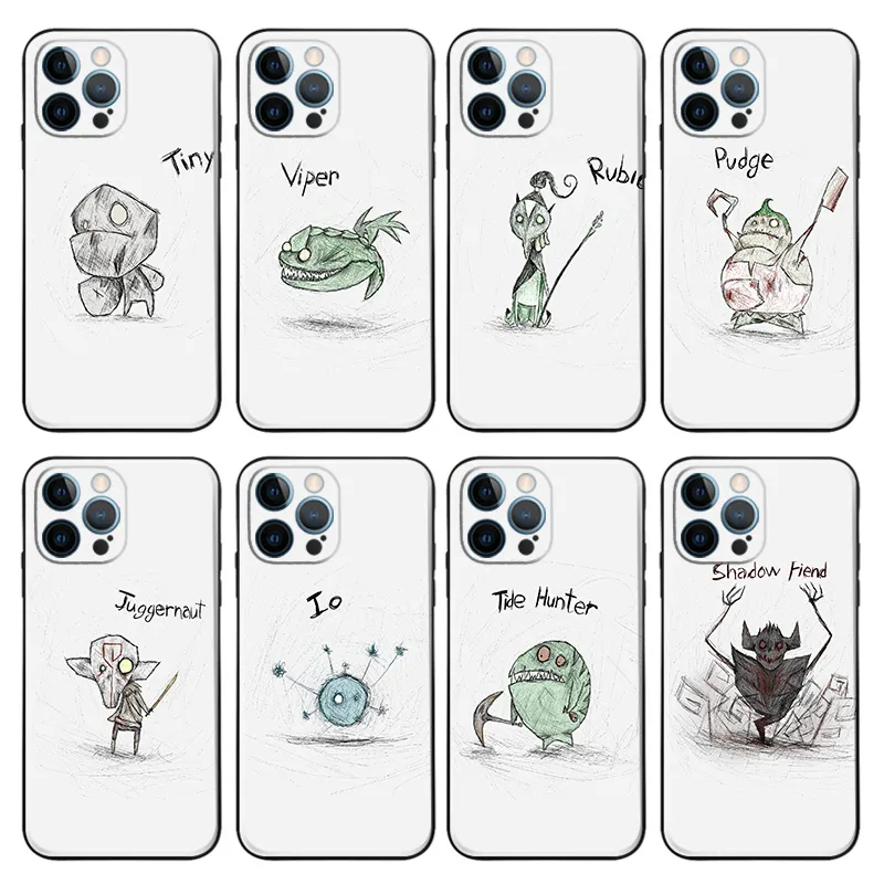 Dota 2 — Whimsical Hand-Drawn Character Collection TPU Phone Case