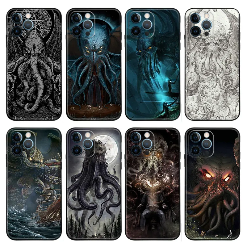 Cthulhu Mythos Lovecraftian Matte TPU Phone Case with Lanyard Hole