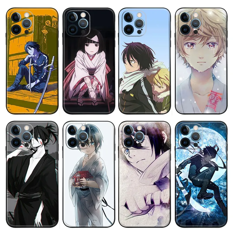 Noragami Yato and Hiyori Matte TPU Phone Case with Lanyard Hole