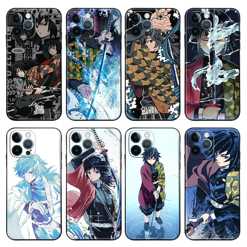 Blade Corps Giyu Tomioka Matte TPU Phone Case with Lanyard Hole