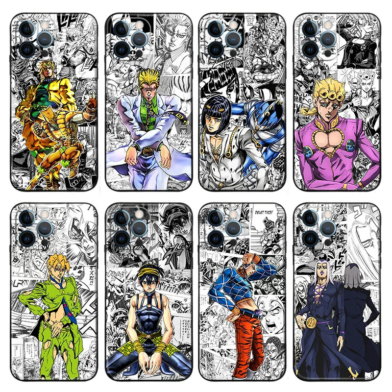 JOJO Anime — Giorno Bruno Dio & Yoshikage Kira Manga Panel Collage Matte Printed TPU Phone Case