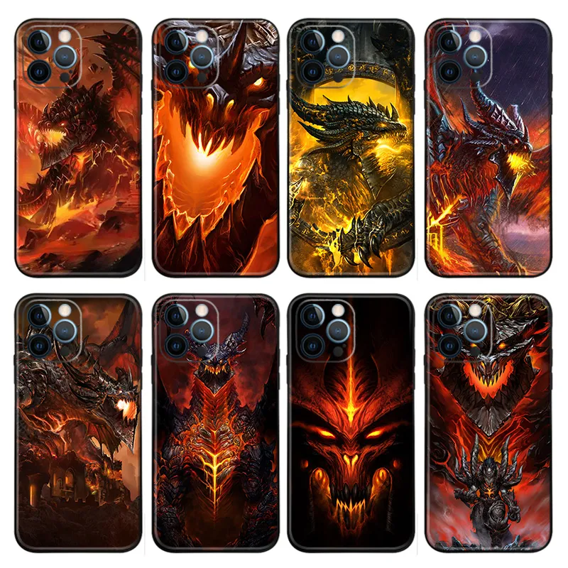 World of Warcraft — Deathwing the Destroyer & Cataclysm Dragon Splash Art Matte Printed TPU Phone Case