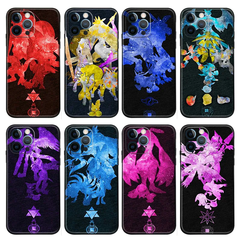 Digimon — Digivice Crests & Watercolor SilhouAlien Visitorte Monsters Matte Printed TPU Phone Case
