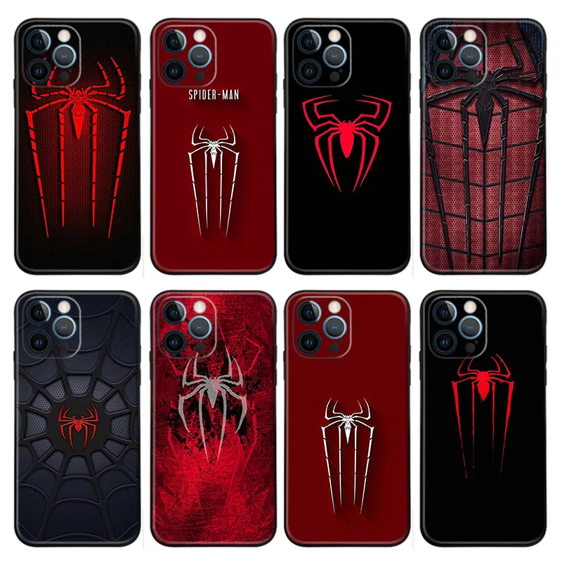 Spider-Man — Iconic Spider Emblem Logos & Web Textures Matte Printed TPU Phone Case