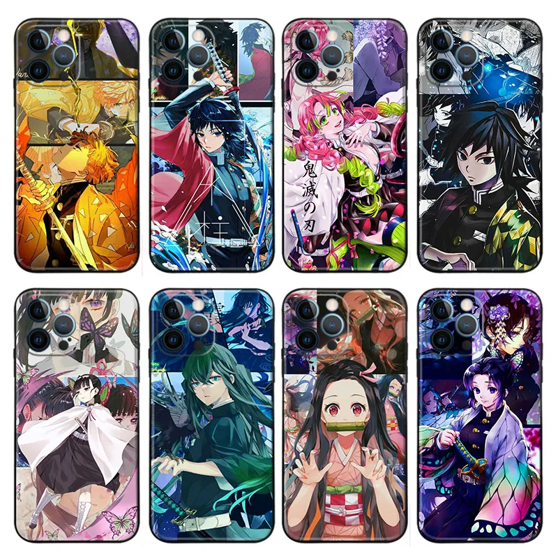 Blade Corps — Nezuko Giyu & Hashira Anime Characters Group Collage Matte Printed TPU Phone Case