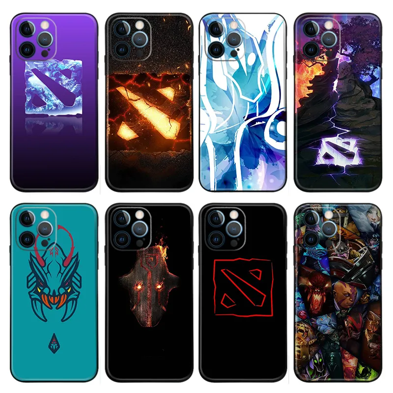 Dota 2 — Game Logo Icons & Hero Collage Graphic Matte Printed TPU Phone Case