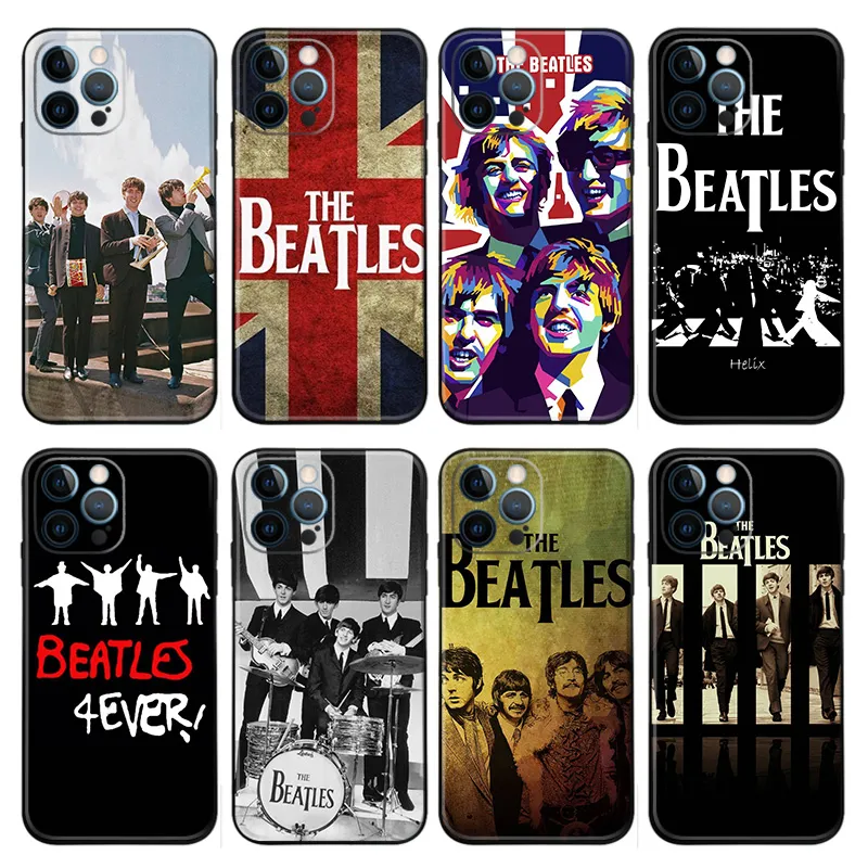 The Beatles — Vintage Abbey Road & Band Member Portraits Matte Printed TPU Phone Case