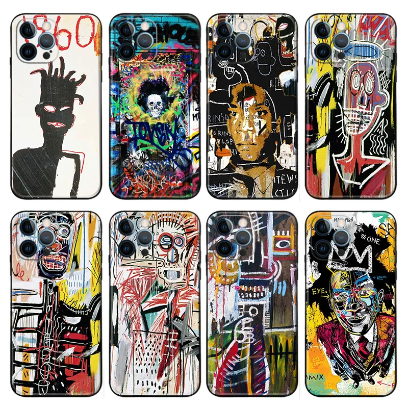 Jean-Michel Basquiat Phone Case — Neo-Expressionism Crown Skull StreAlien Visitor Graffiti Art