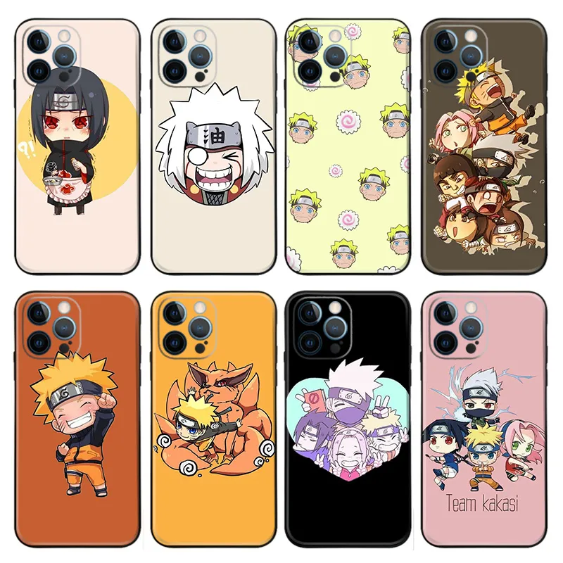 Ninja Anime Phone Case — Team Kakashi Sasuke Sakura Kurama Chibi Anime Graphics