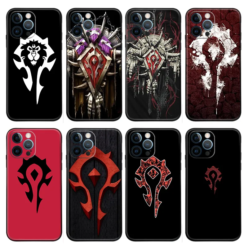 World of Warcraft Phone Case — Horde Alliance Crests & Gaming Faction Symbols