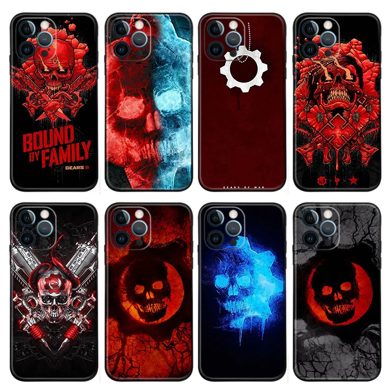 Gears of War Crimson Omen Gaming Matte Printed TPU Phone Case with Lanyard