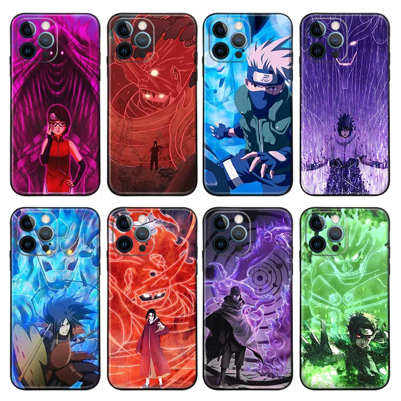 Itachi Sasuke Uchiha Susanoo Ninja Anime Anime Matte Printed TPU Phone Case with Lanyard