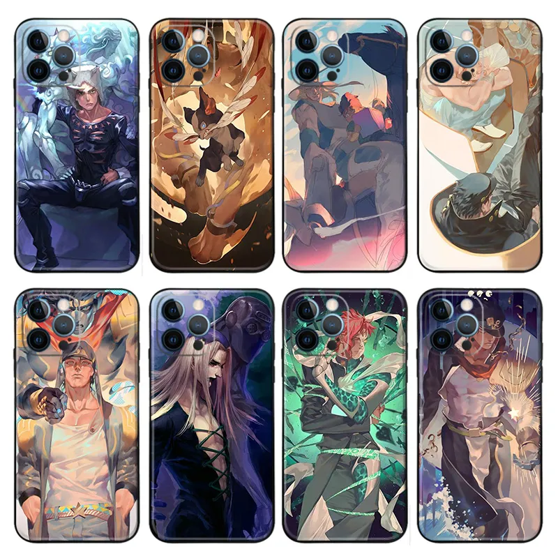 Jotaro Kujo JoJo Anime Matte Printed TPU Phone Case with Lanyard
