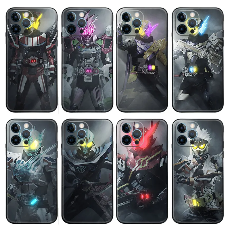 Kamen Rider Heisei Reiwa Tokusatsu Matte Printed TPU Phone Case with Lanyard
