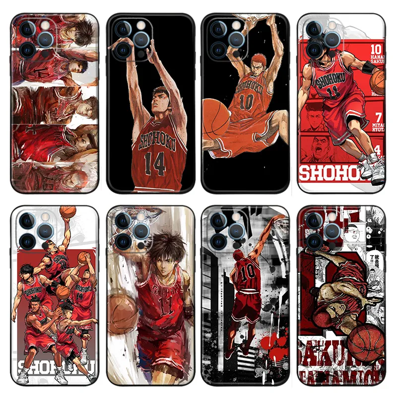 Slam Dunk Shohoku BaskAlien Visitorball Anime Matte Printed TPU Phone Case with Lanyard
