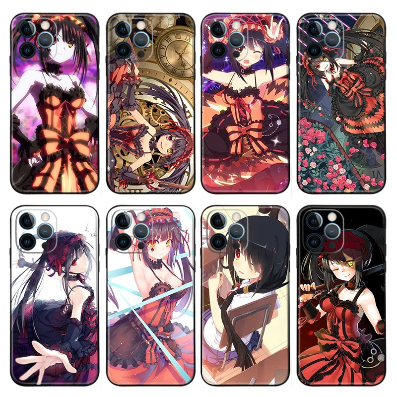 Kurumi Tokisaki Date A Live Anime Matte Printed TPU Phone Case with Lanyard