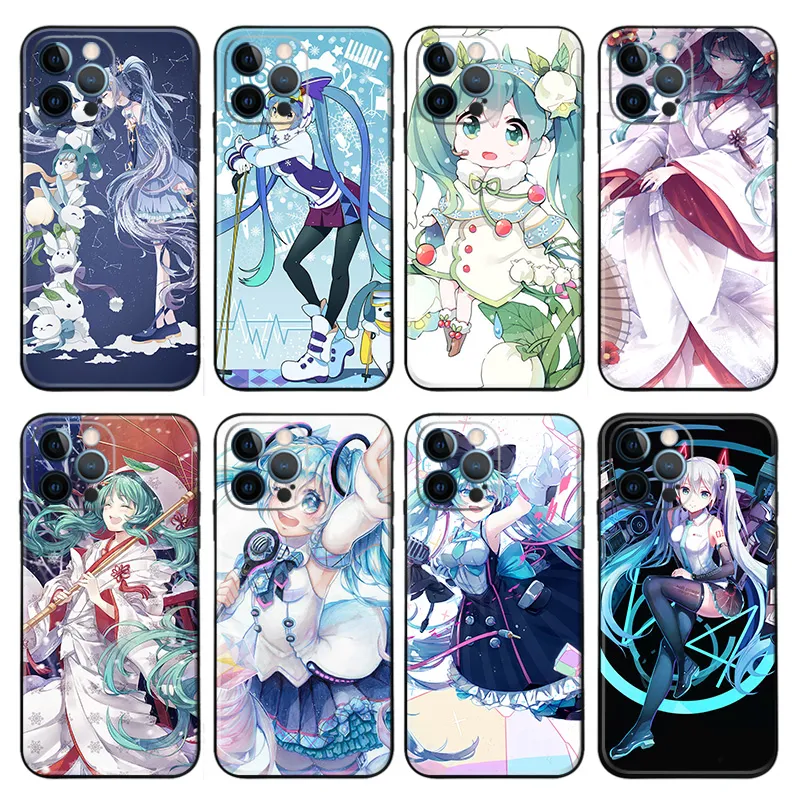 Vocaloid Star Anime Vocaloid Matte Printed TPU Phone Case with Lanyard