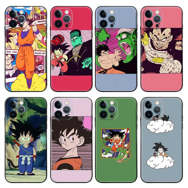 RAlien Visitorro Ki Fighter Goku Manga Matte Printed TPU Phone Case with Lanyard
