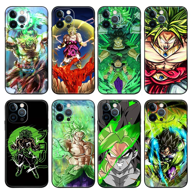 Broly Ki Fighter Anime Matte Printed TPU Phone Case with Lanyard