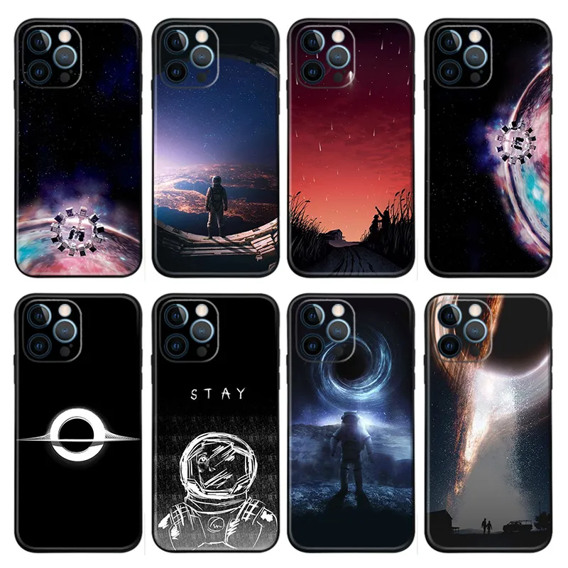 Interstellar Movie Sci-Fi Matte Printed TPU Phone Case with Lanyard