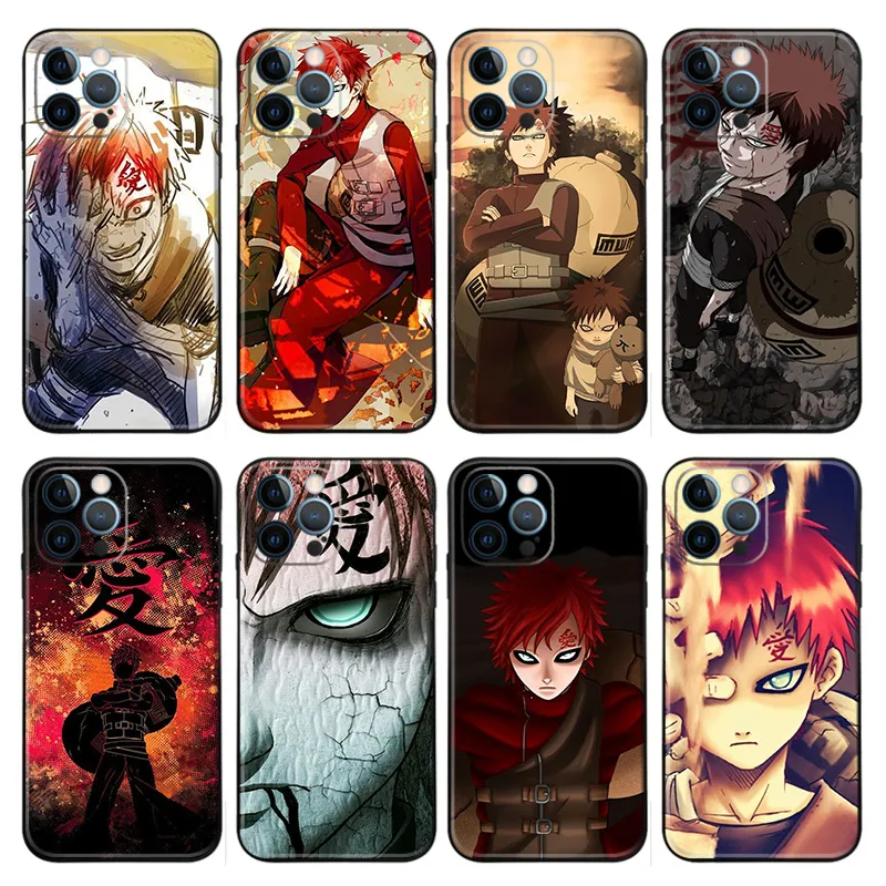 Gaara Ninja Anime Anime Matte Printed TPU Phone Case with Lanyard