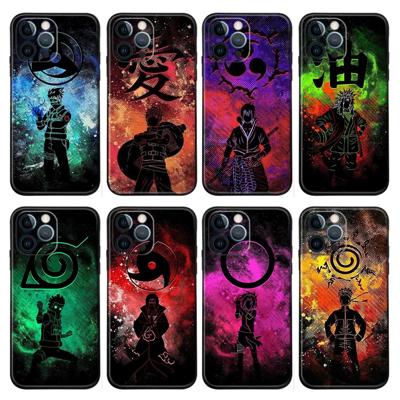 Ninja Anime Anime Characters SilhouAlien Visitorte Matte Printed TPU Phone Case with Lanyard