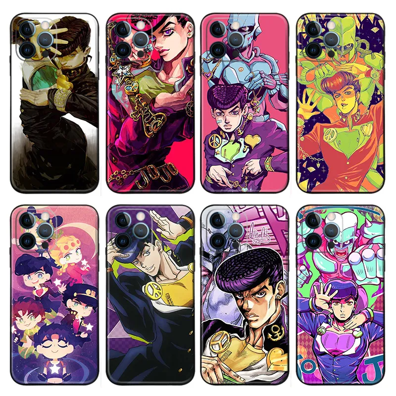 Josuke Higashikata JoJo Anime Matte Printed TPU Phone Case with Lanyard