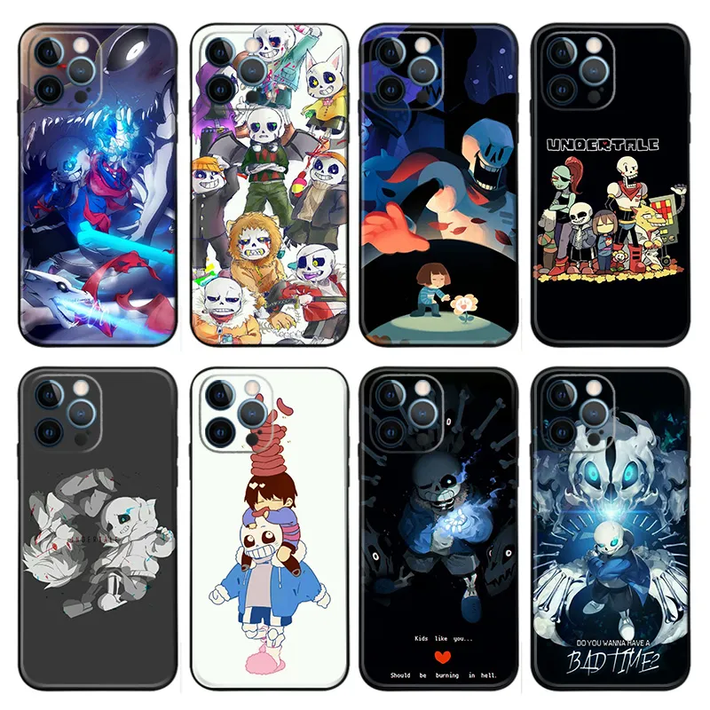 Undertale Sans Gaming Matte Printed TPU Phone Case with Lanyard