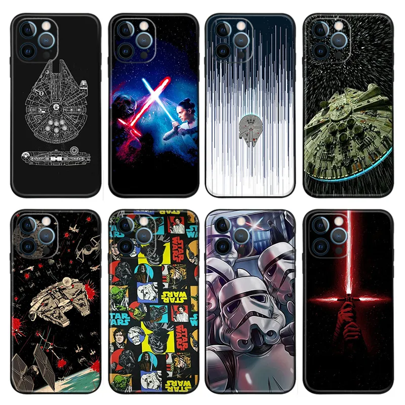 Galaxy Wars Sci-Fi Movie Matte Printed TPU Phone Case with Lanyard