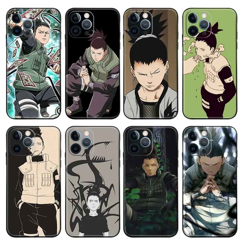 Shikamaru Nara Ninja Anime Anime Matte Printed TPU Phone Case with Lanyard
