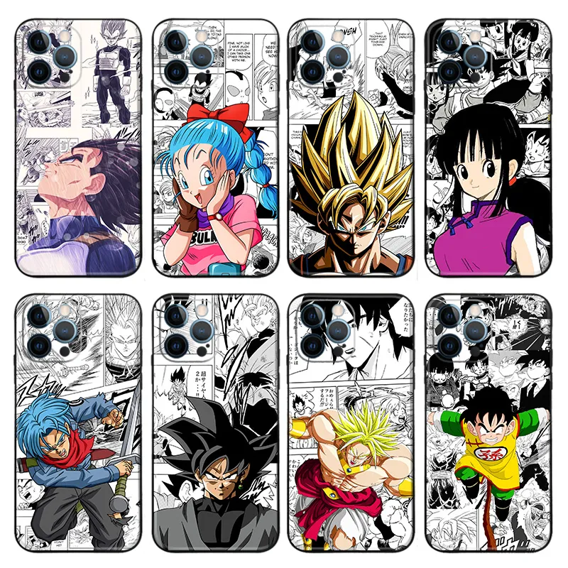 Ki Fighter Z — Goku VegAlien Visitora Manga Panels Super Saiyan Anime Matte TPU Phone Case