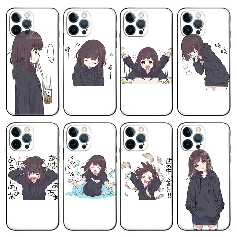 Menhera-chan — Kurumiya Anime Hoodie Girl Kawaii Matte TPU Phone Case