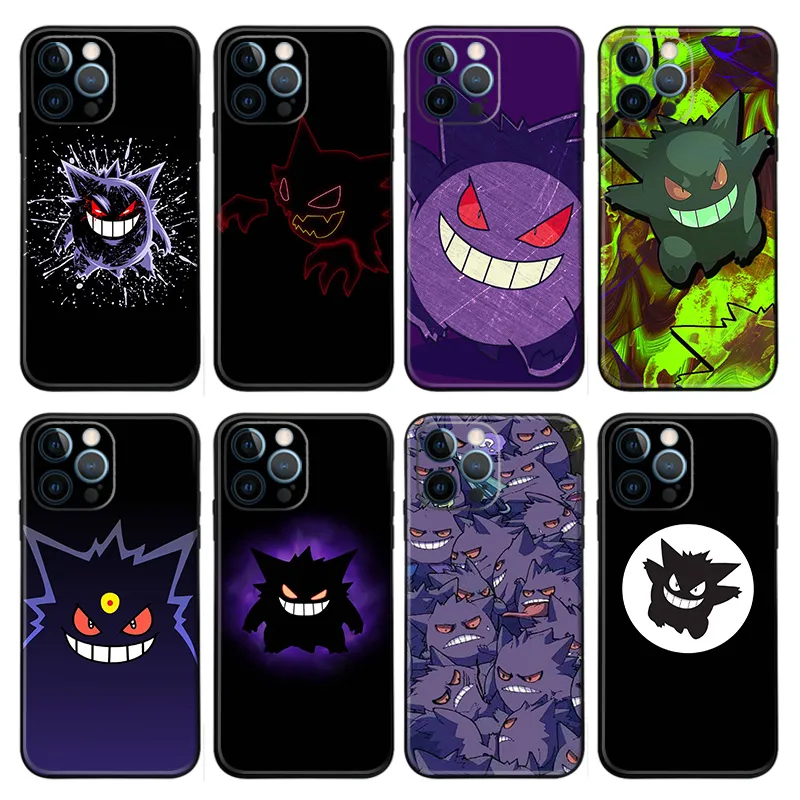 Creature Collection — Gengar Neon Shadow & Haunter Ghost Type Matte TPU Phone Case